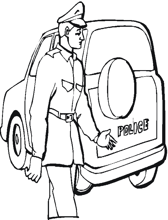 Dessin à colorier: Policier (Métiers et Professions) #105490 - Coloriages à Imprimer Gratuits