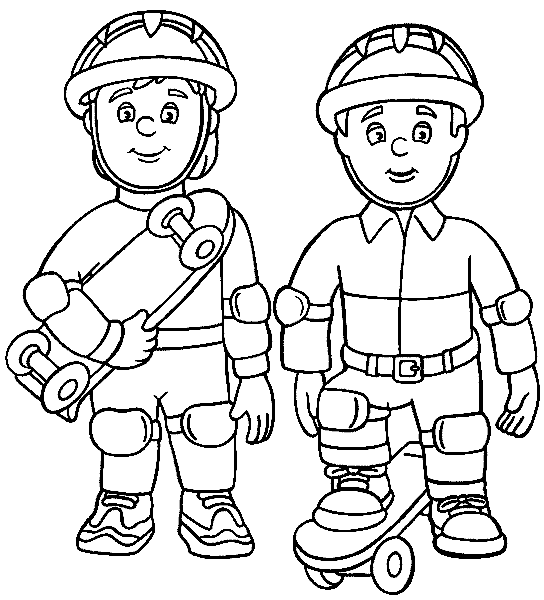 Dessin à colorier: Pompier (Métiers et Professions) #105608 - Coloriages à Imprimer Gratuits