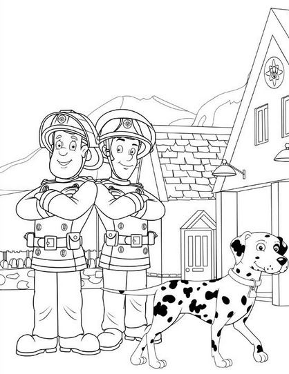 Dessin à colorier: Pompier (Métiers et Professions) #105616 - Coloriages à Imprimer Gratuits