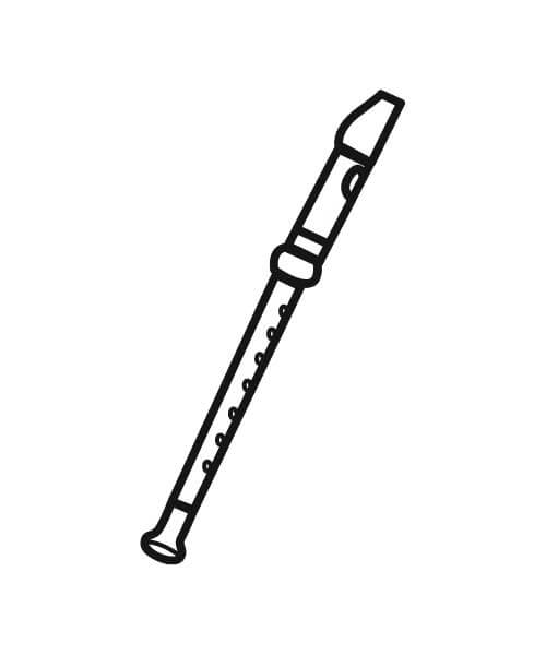 Coloriage gratuit Flûte #173476 de la collection Musique à imprimer