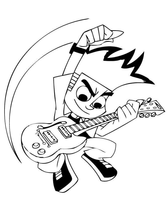 Dessin Guitare #173139 à colorier de la série Musique, gratuit à télécharger et imprimer