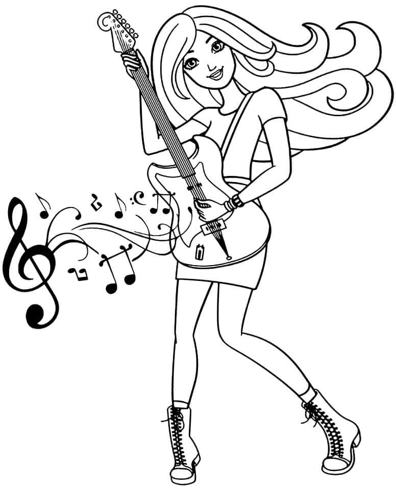 Dessin à colorier: Guitare (Musique) #173148 - Coloriages à Imprimer Gratuits