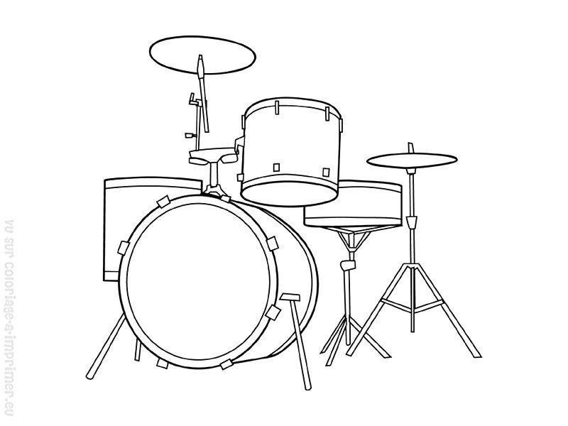 Dessin à colorier: Instruments de musique (Musique) #167138 - Coloriages à Imprimer Gratuits