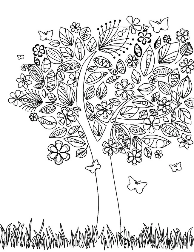 Coloriage gratuit Arbre #154734 de la collection Nature et saisons à imprimer