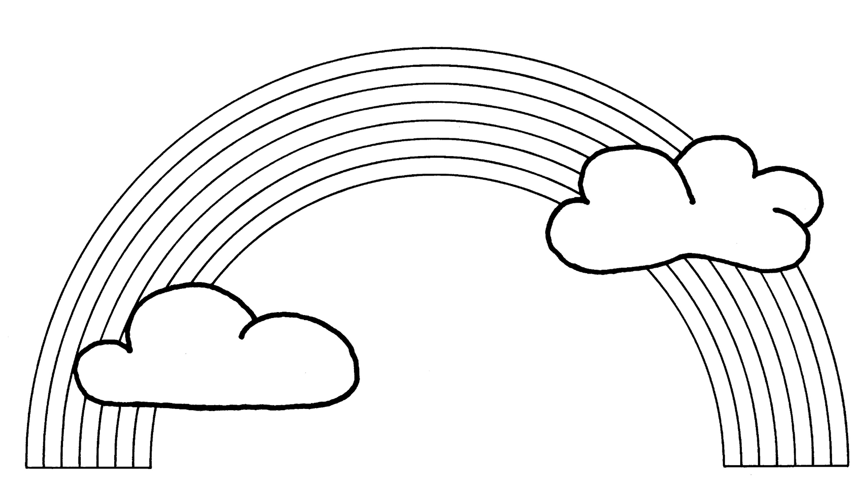 Dessin à colorier: Arc-en-ciel (Nature et saisons) #155267 - Coloriages à Imprimer Gratuits