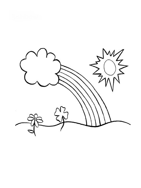 Dessin à colorier: Arc-en-ciel (Nature et saisons) #155291 - Coloriages à Imprimer Gratuits