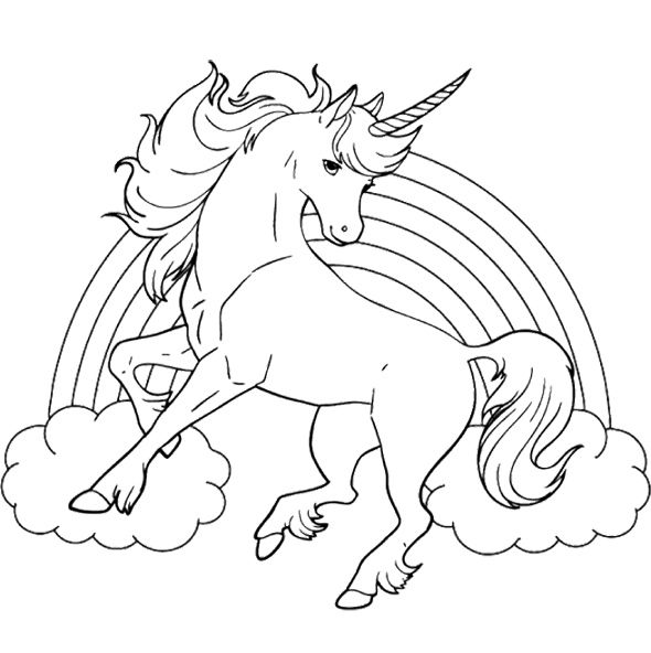 Dessin à colorier: Arc-en-ciel (Nature et saisons) #155303 - Coloriages à Imprimer Gratuits