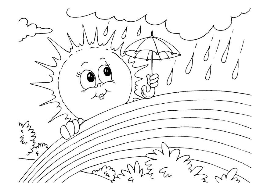 Dessin à colorier: Arc-en-ciel (Nature et saisons) #155307 - Coloriages à Imprimer Gratuits