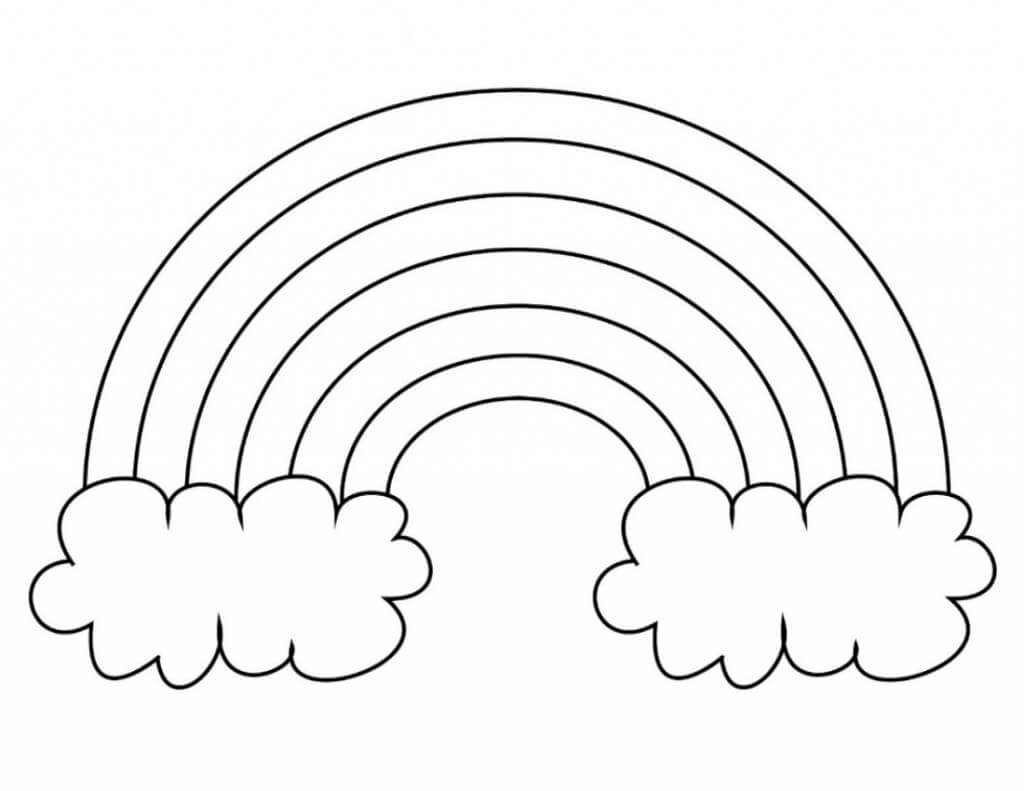Coloriage gratuit Arc-en-ciel #172389 de la collection Nature et saisons à imprimer