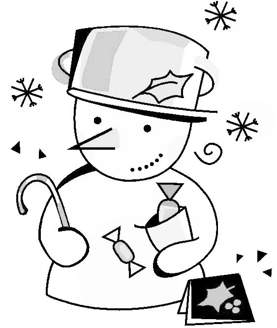 Coloriage gratuit pour enfants et adultes Bonhomme de Neige #89261, collection Nature et saisons