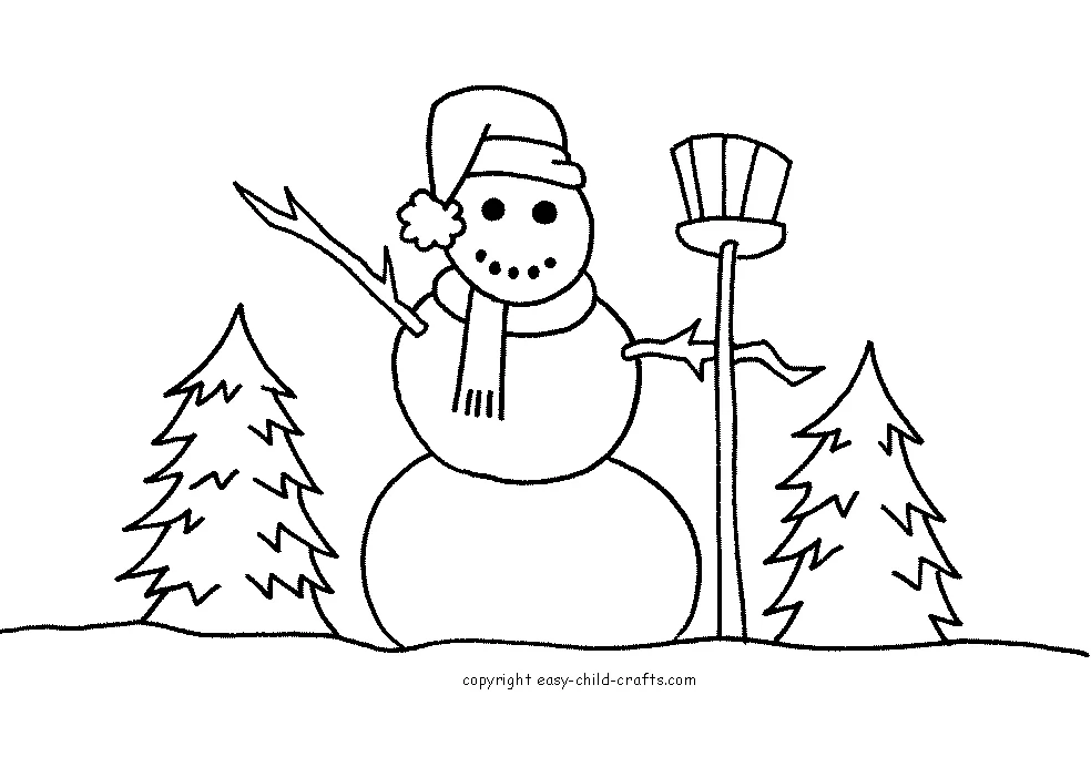 Coloriage gratuit Bonhomme de Neige #89349 de la collection Nature et saisons à imprimer Coloriage gratuit Bonhomme de Neige #89349 de la collection Nature et saisons à imprimer