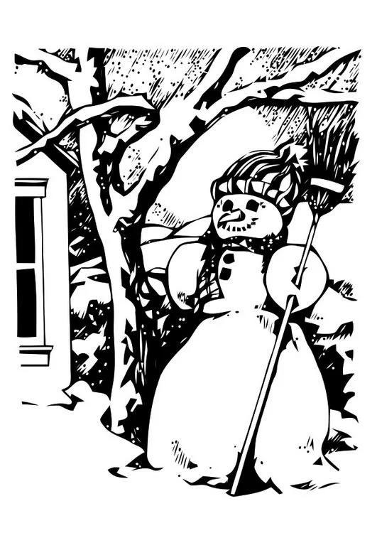 Coloriage à imprimer Bonhomme de Neige #89399 de la série Nature et saisons, gratuit pour enfants et adultes Coloriage à imprimer Bonhomme de Neige #89399 de la série Nature et saisons, gratuit pour enfants et adultes