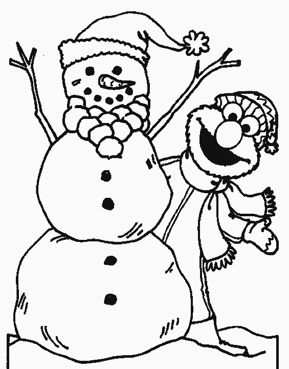 Dessin Bonhomme de Neige #89433 à colorier de la série Nature et saisons, gratuit à télécharger et imprimer