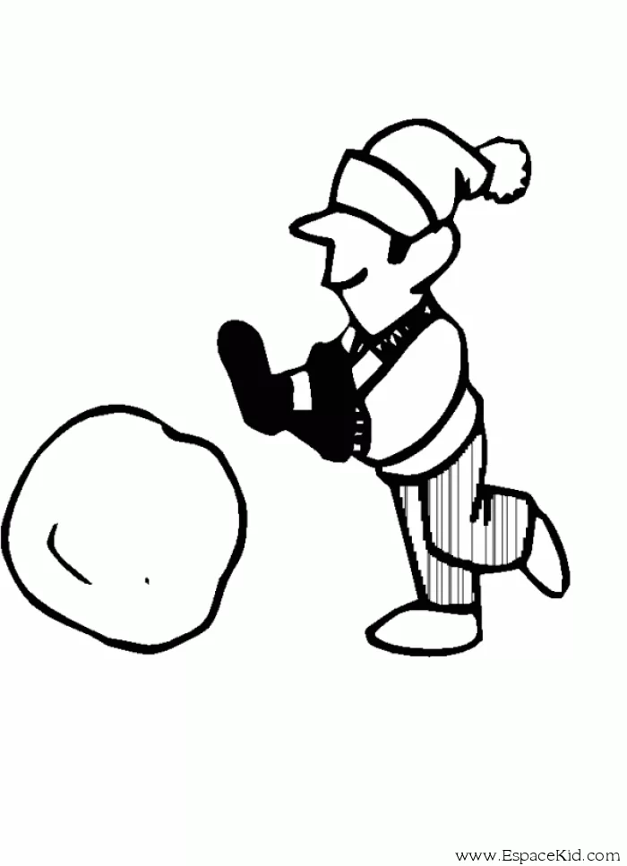 Coloriage à imprimer Bonhomme de Neige #89477 de la série Nature et saisons, gratuit pour enfants et adultes