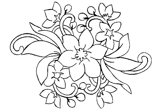 Dessin à colorier: Bouquet de fleurs (Nature et saisons) #160748 - Coloriages à Imprimer Gratuits