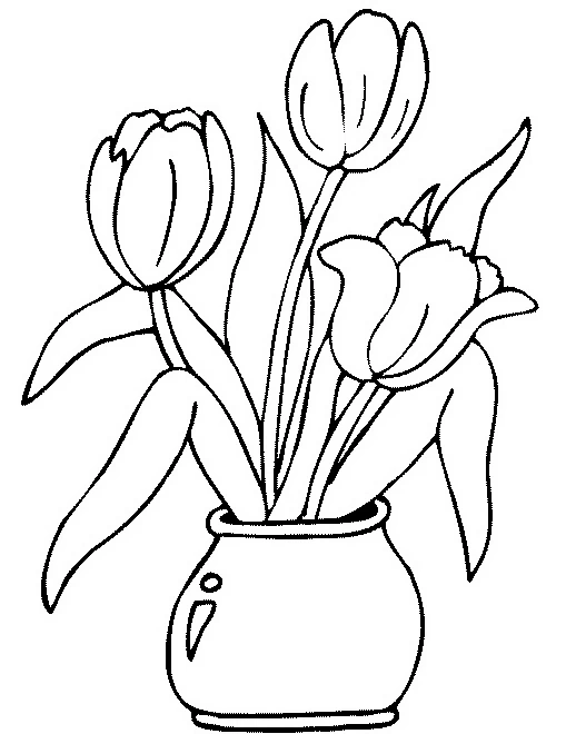 Dessin Bouquet de fleurs #160837 à colorier de la série Nature et saisons, gratuit à télécharger et imprimer