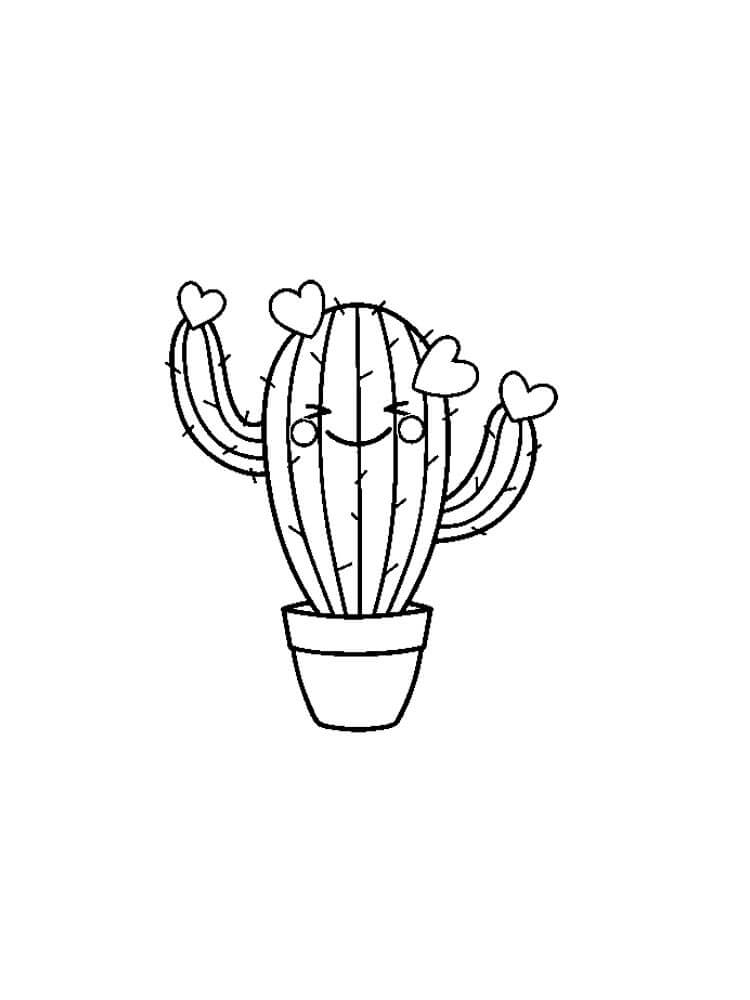 Coloriage gratuit Cactus #170860 de la collection Nature et saisons à imprimer