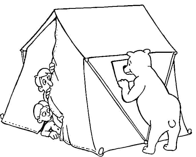 Coloriage gratuit Camping #207410 de la collection Nature et saisons à imprimer