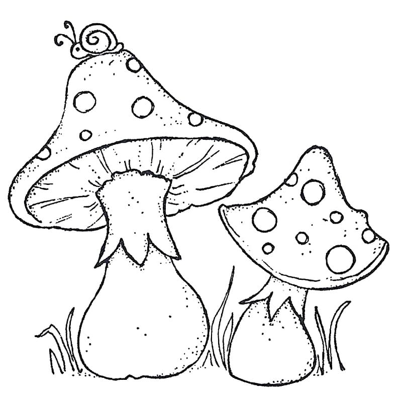 Dessin à colorier: Champignon (Nature et saisons) #174101 - Coloriages à Imprimer Gratuits