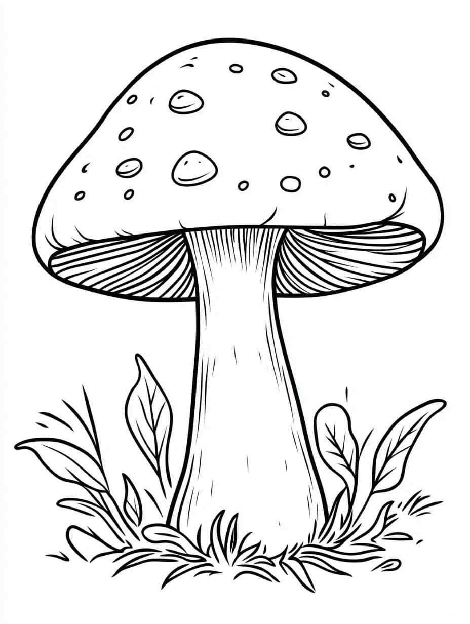 Dessin à colorier: Champignon (Nature et saisons) #217412 - Coloriages à Imprimer Gratuits