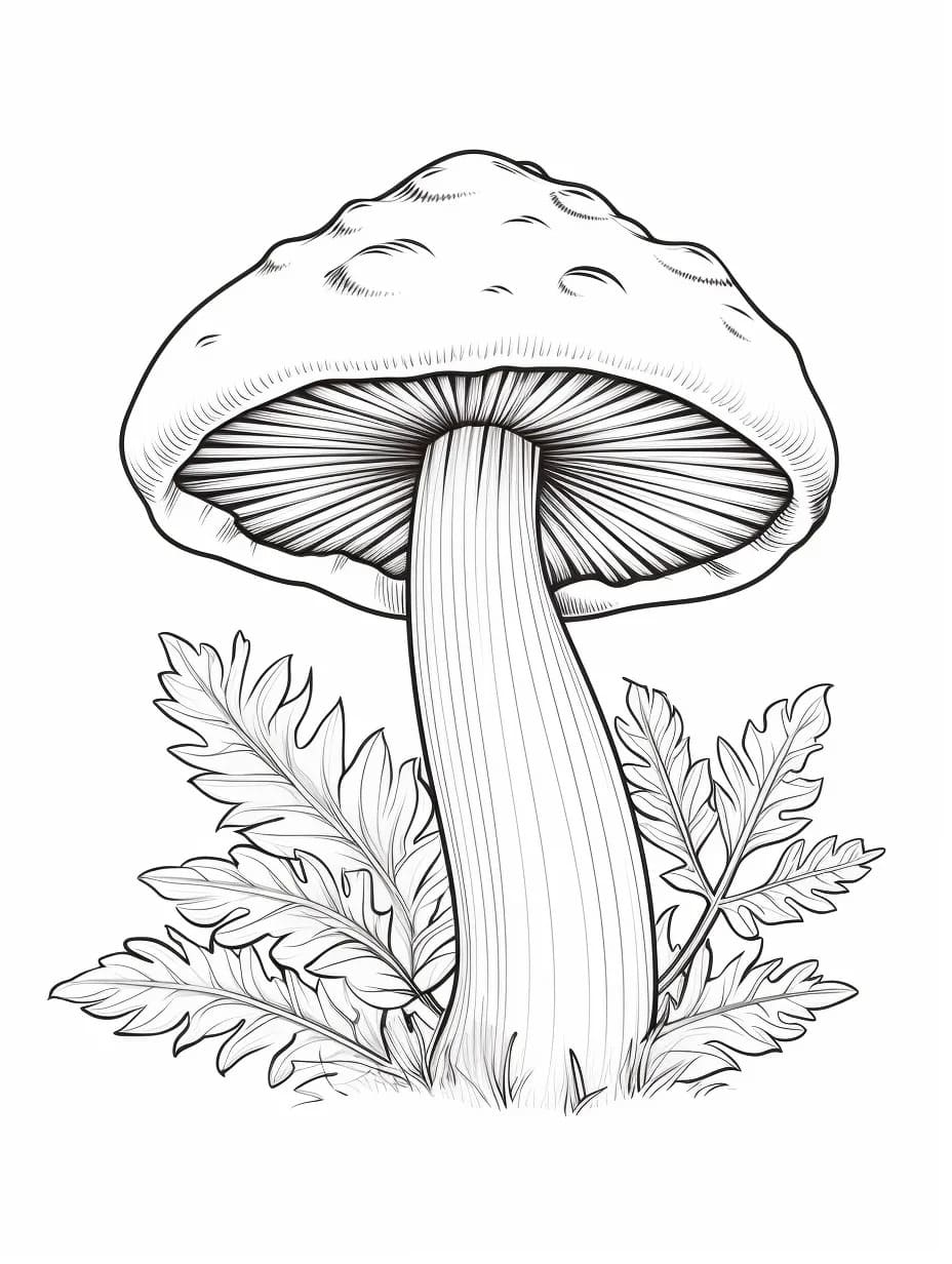 Dessin à colorier: Champignon (Nature et saisons) #217415 - Coloriages à Imprimer Gratuits