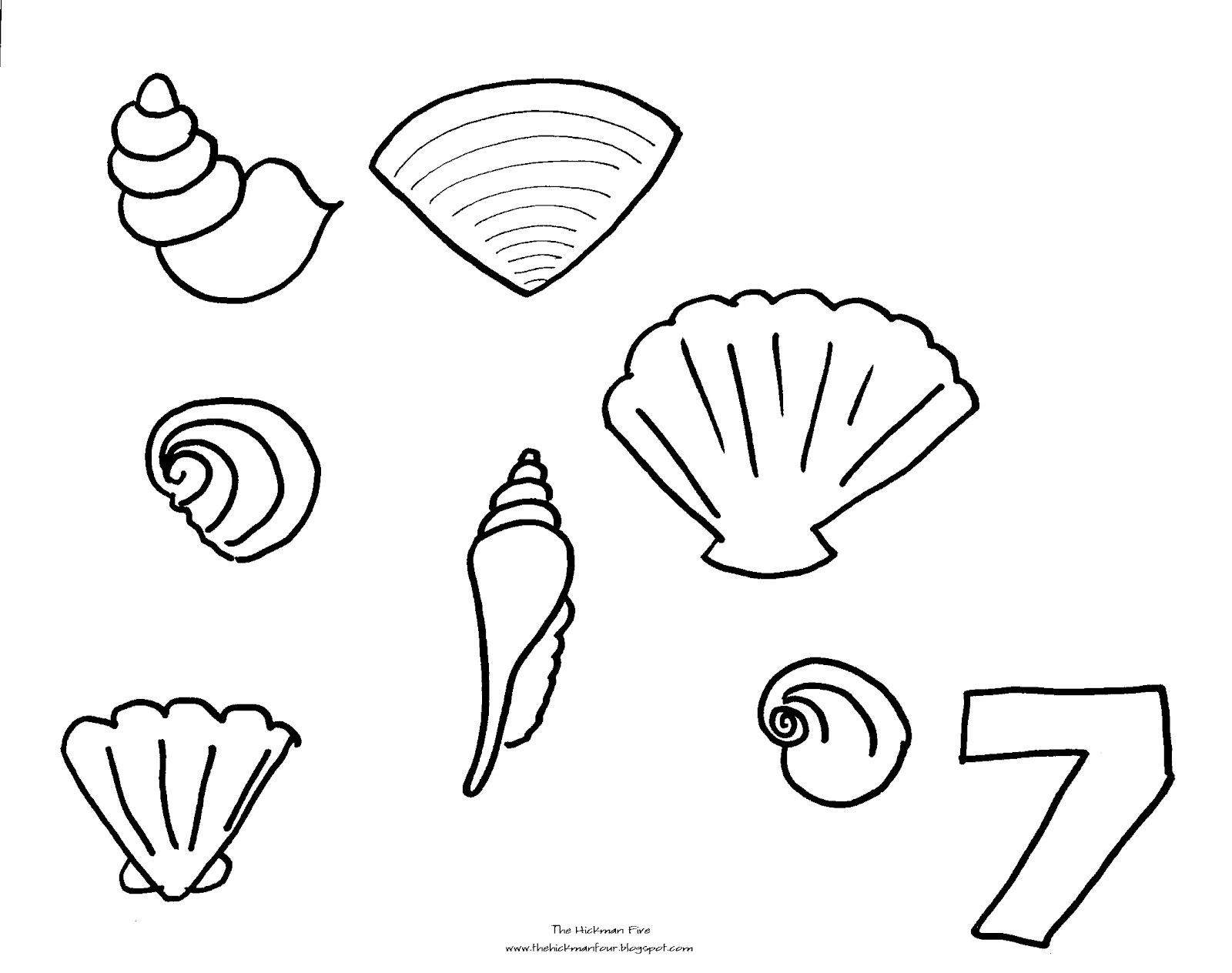 Dessin à colorier: Coquillage (Nature et saisons) #163380 - Coloriages à Imprimer Gratuits