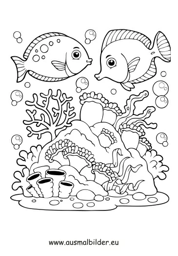Coloriage Corail #163017 à imprimer gratuitement, extrait de la collection Nature et saisons