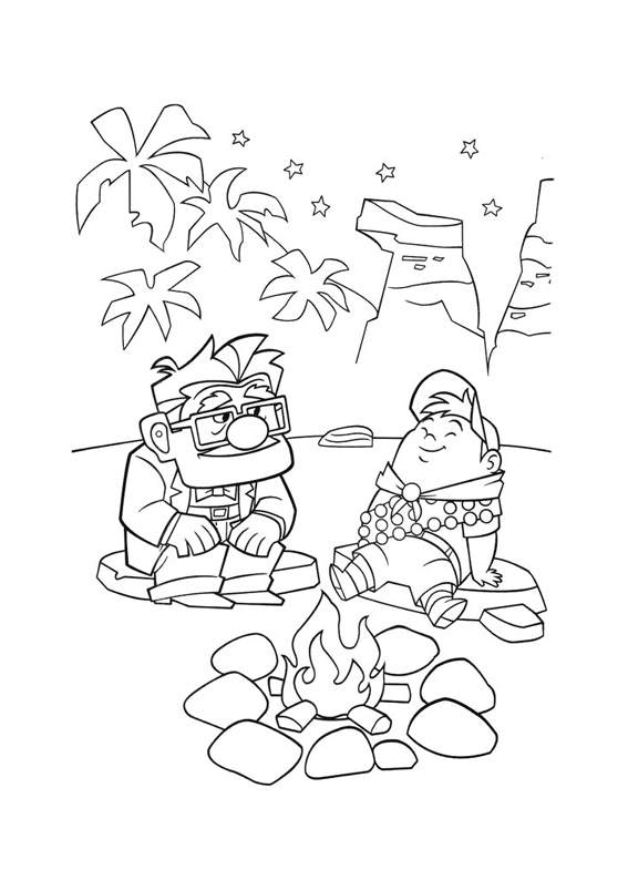 Dessin à colorier: Feu de camp (Nature et saisons) #156776 - Coloriages à Imprimer Gratuits