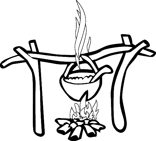 Dessin à colorier: Feu de camp (Nature et saisons) #156783 - Coloriages à Imprimer Gratuits