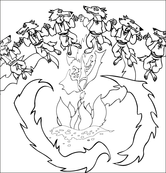 Dessin à colorier: Feu de camp (Nature et saisons) #156806 - Coloriages à Imprimer Gratuits