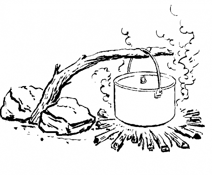 Dessin à colorier: Feu de camp (Nature et saisons) #156812 - Coloriages à Imprimer Gratuits