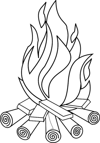 Dessin à colorier: Feu de camp (Nature et saisons) #156823 - Coloriages à Imprimer Gratuits