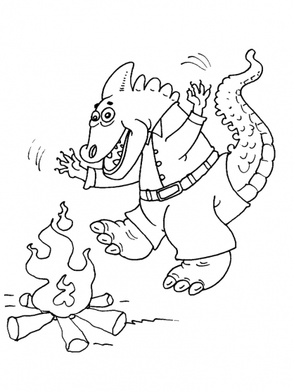 Dessin à colorier: Feu de camp (Nature et saisons) #156831 - Coloriages à Imprimer Gratuits