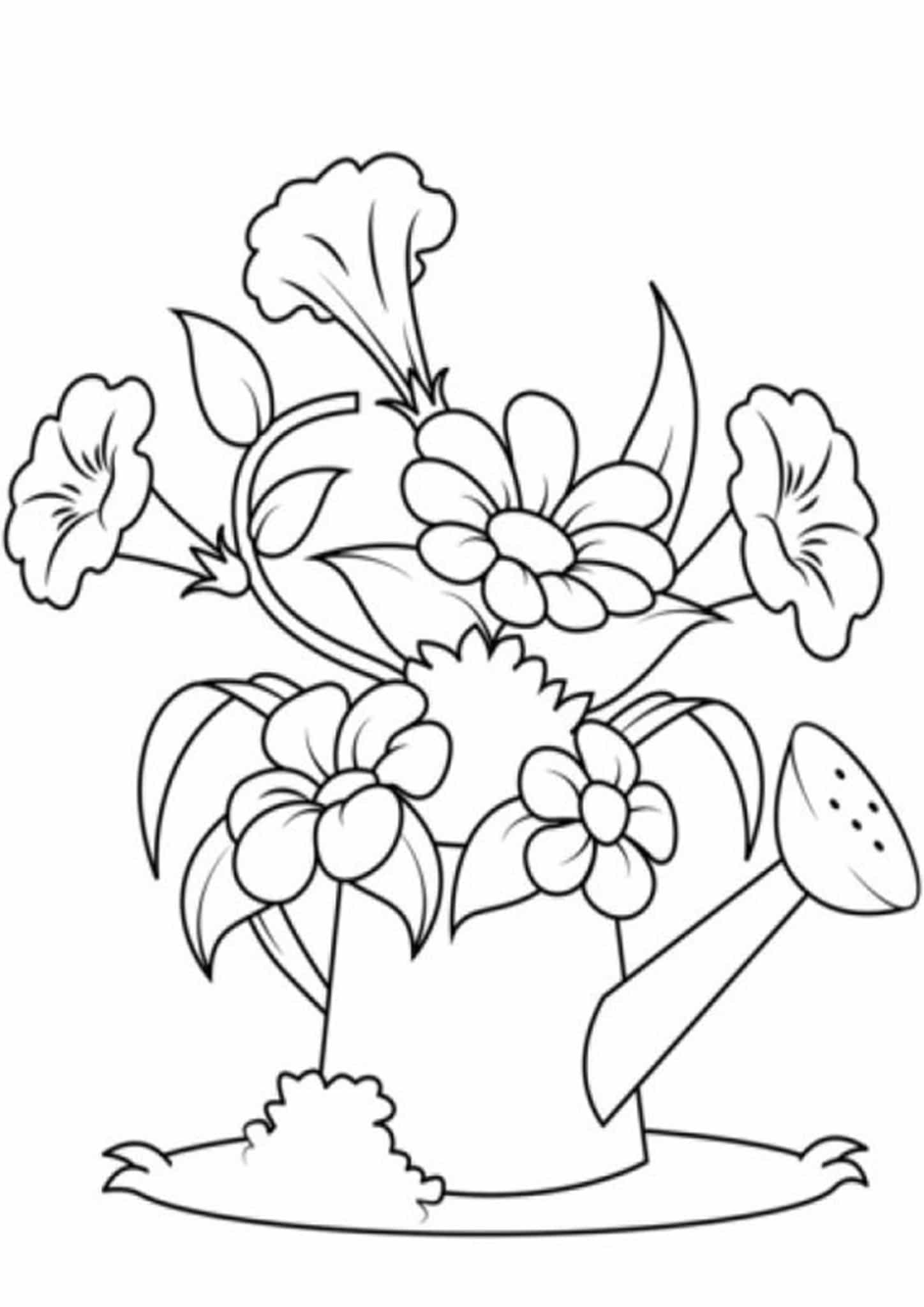 Joli coloriage Fleur #170908 de la collection Nature et saisons, prêt à imprimer pour petits et grands