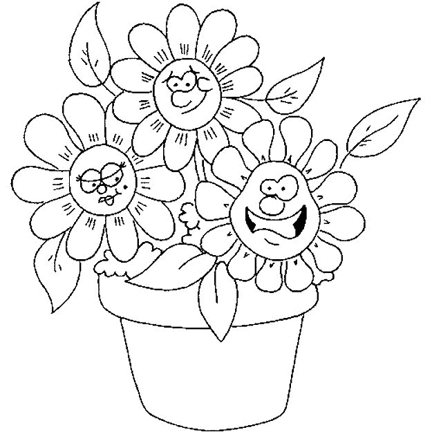 Illustration au trait Fleurs #154994 de la collection Nature et saisons à colorier gratuitement