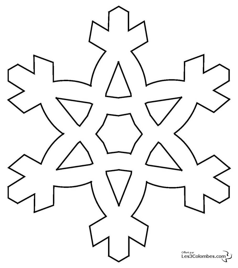 Dessin à colorier: Flocon de Neige (Nature et saisons) #160456 - Coloriages à Imprimer Gratuits