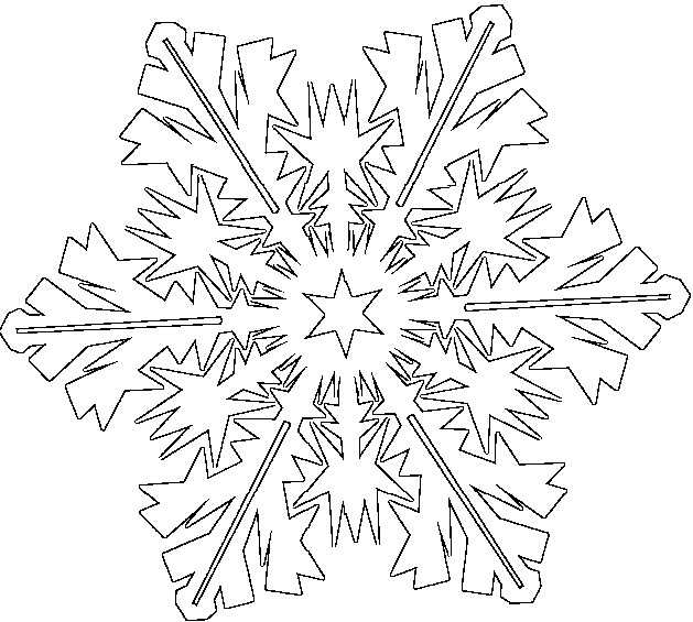 Dessin à colorier: Flocon de Neige (Nature et saisons) #160458 - Coloriages à Imprimer Gratuits