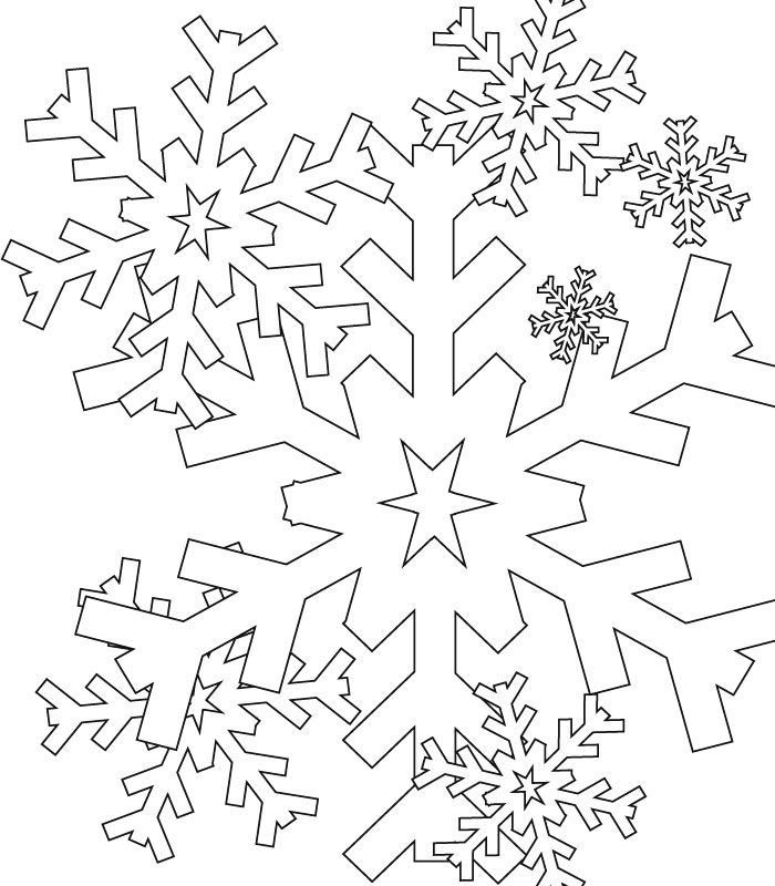 Dessin à colorier: Flocon de Neige (Nature et saisons) #160462 - Coloriages à Imprimer Gratuits