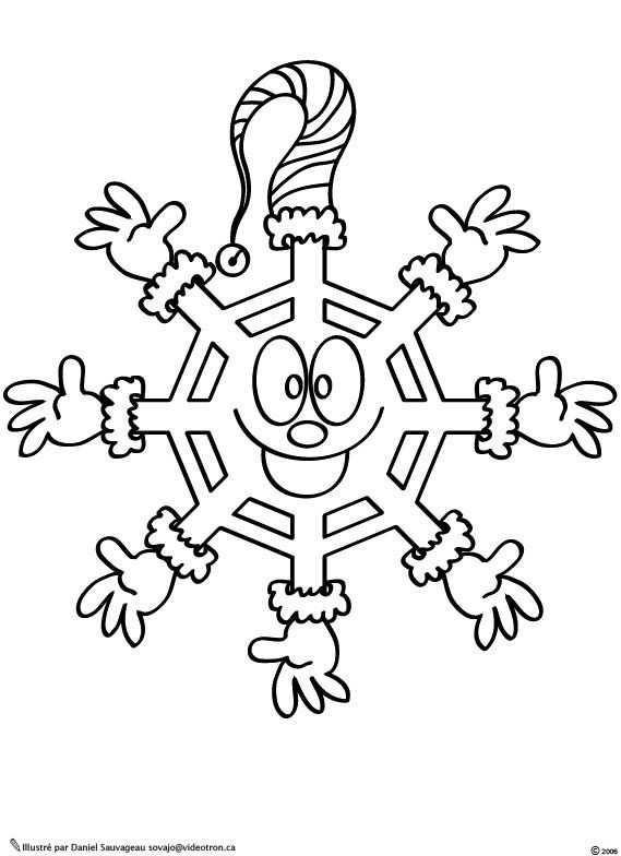 Dessin à colorier: Flocon de Neige (Nature et saisons) #160465 - Coloriages à Imprimer Gratuits
