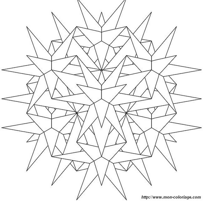 Dessin à colorier: Flocon de Neige (Nature et saisons) #160472 - Coloriages à Imprimer Gratuits