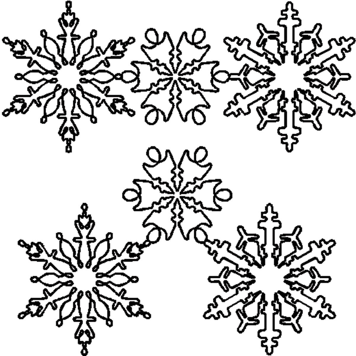 Dessin à colorier: Flocon de Neige (Nature et saisons) #160475 - Coloriages à Imprimer Gratuits