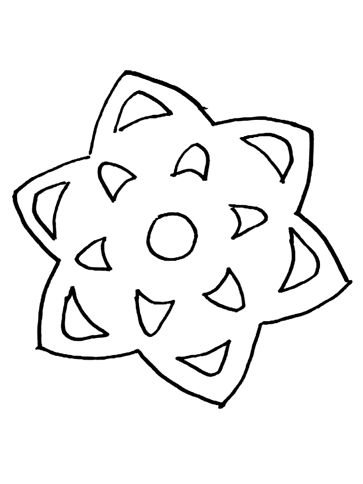 Dessin à colorier: Flocon de Neige (Nature et saisons) #160476 - Coloriages à Imprimer Gratuits