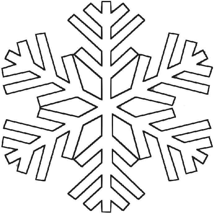 Dessin à colorier: Flocon de Neige (Nature et saisons) #160477 - Coloriages à Imprimer Gratuits