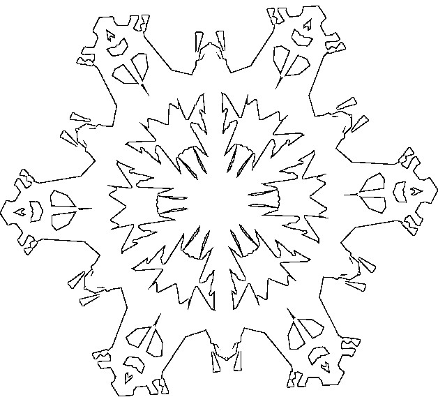 Dessin à colorier: Flocon de Neige (Nature et saisons) #160495 - Coloriages à Imprimer Gratuits