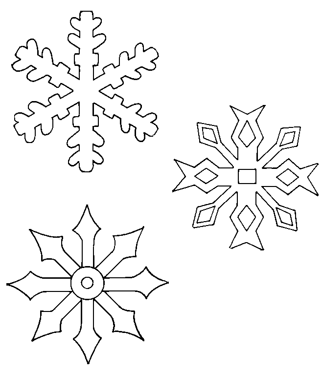 Dessin à colorier: Flocon de Neige (Nature et saisons) #160503 - Coloriages à Imprimer Gratuits