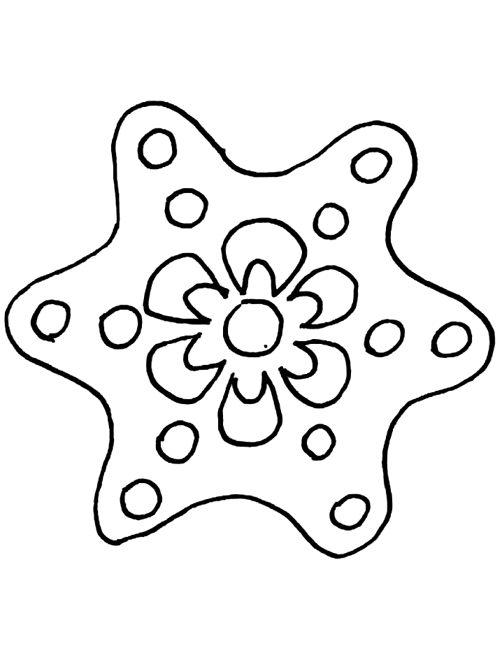 Dessin à colorier: Flocon de Neige (Nature et saisons) #160506 - Coloriages à Imprimer Gratuits
