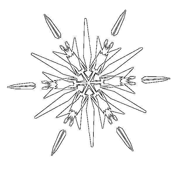 Dessin à colorier: Flocon de Neige (Nature et saisons) #160522 - Coloriages à Imprimer Gratuits