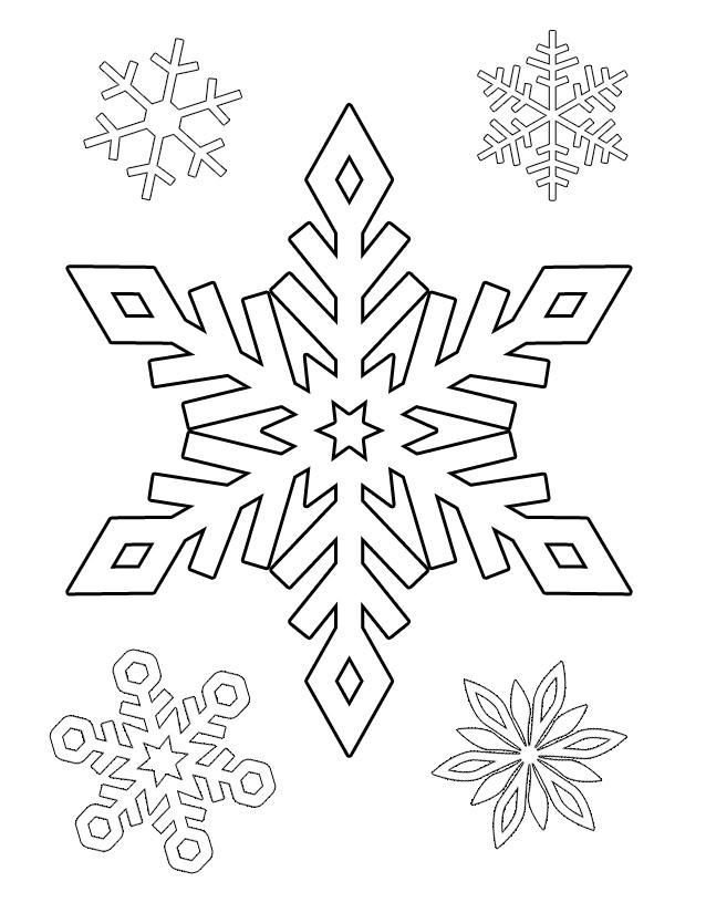 Dessin à colorier: Flocon de Neige (Nature et saisons) #160572 - Coloriages à Imprimer Gratuits