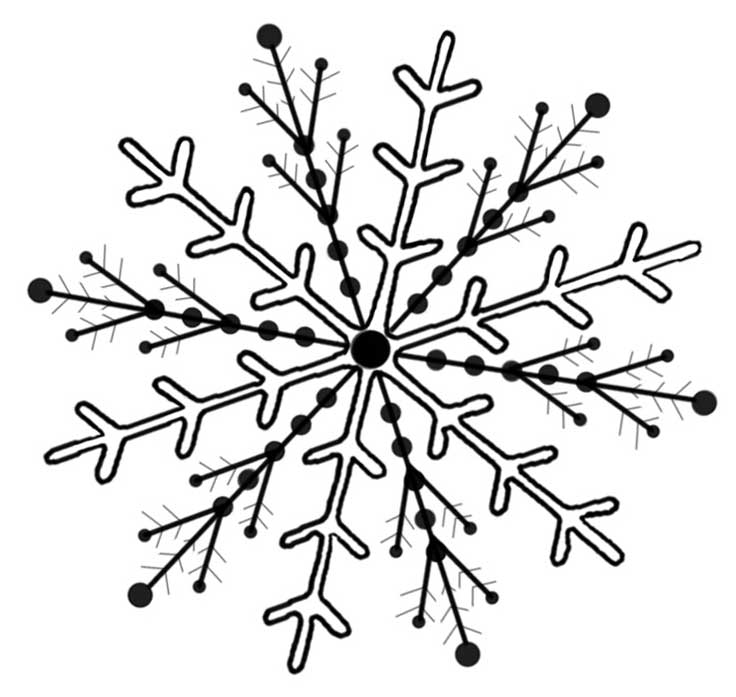 Dessin à colorier: Flocon de Neige (Nature et saisons) #160596 - Coloriages à Imprimer Gratuits