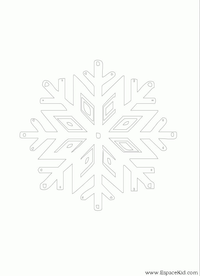 Dessin à colorier: Flocon de Neige (Nature et saisons) #160625 - Coloriages à Imprimer Gratuits